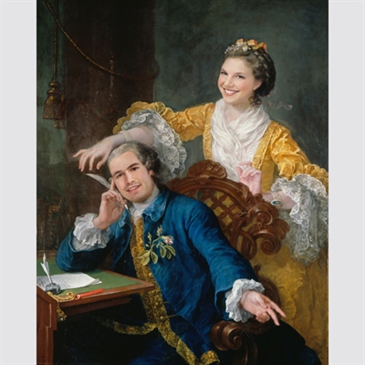 Personalized Masterpiece David Garrick with His Wife Eva-Maria Veigel from Photos,by myDaVinci - myDaVinci